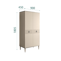 Шкаф-пенал Римини СОЛО (Ваниль/Серебро) РМП-2(s)