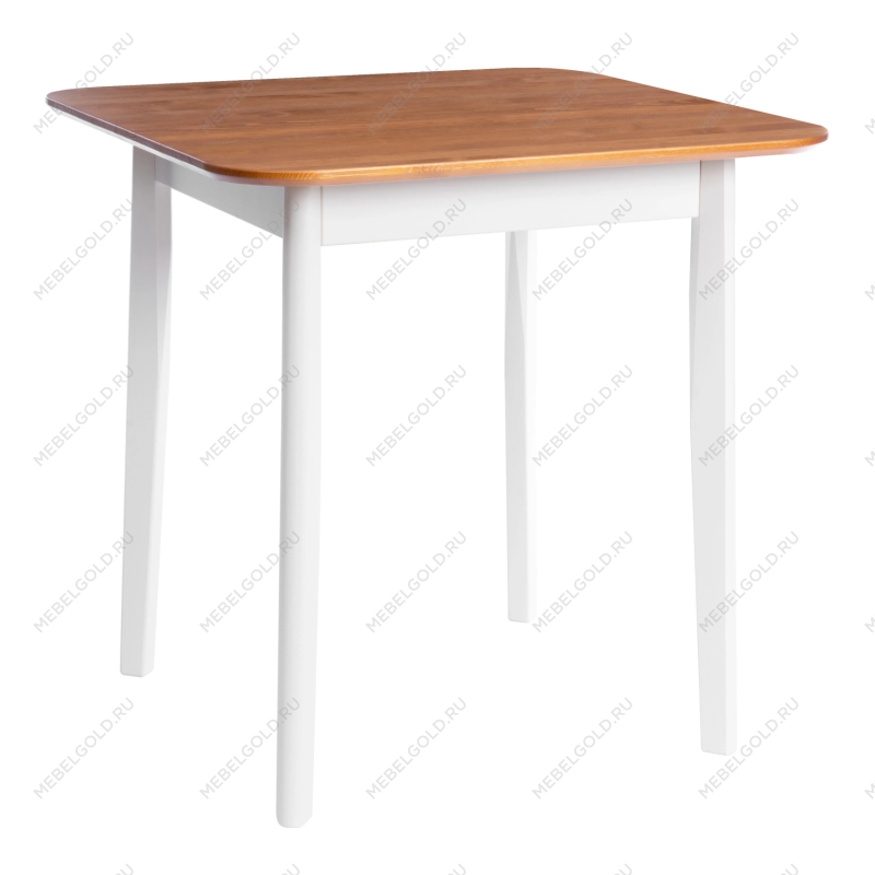 Стол Соната Люкс/Sonata Lux table, 75х75х75 см, массив сосны, антик/белый, 75х75х75 см