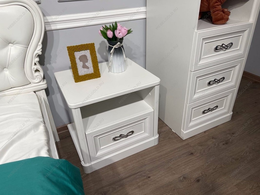 Тумба прикроватная детская Мишель белый матовый | изображение 4