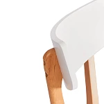 Стул Claire, сиденье МДФ, опоры дерево гевея, белый / натуральное дерево, 48 x 49,5 x 81,5 x SH44см | изображение 8