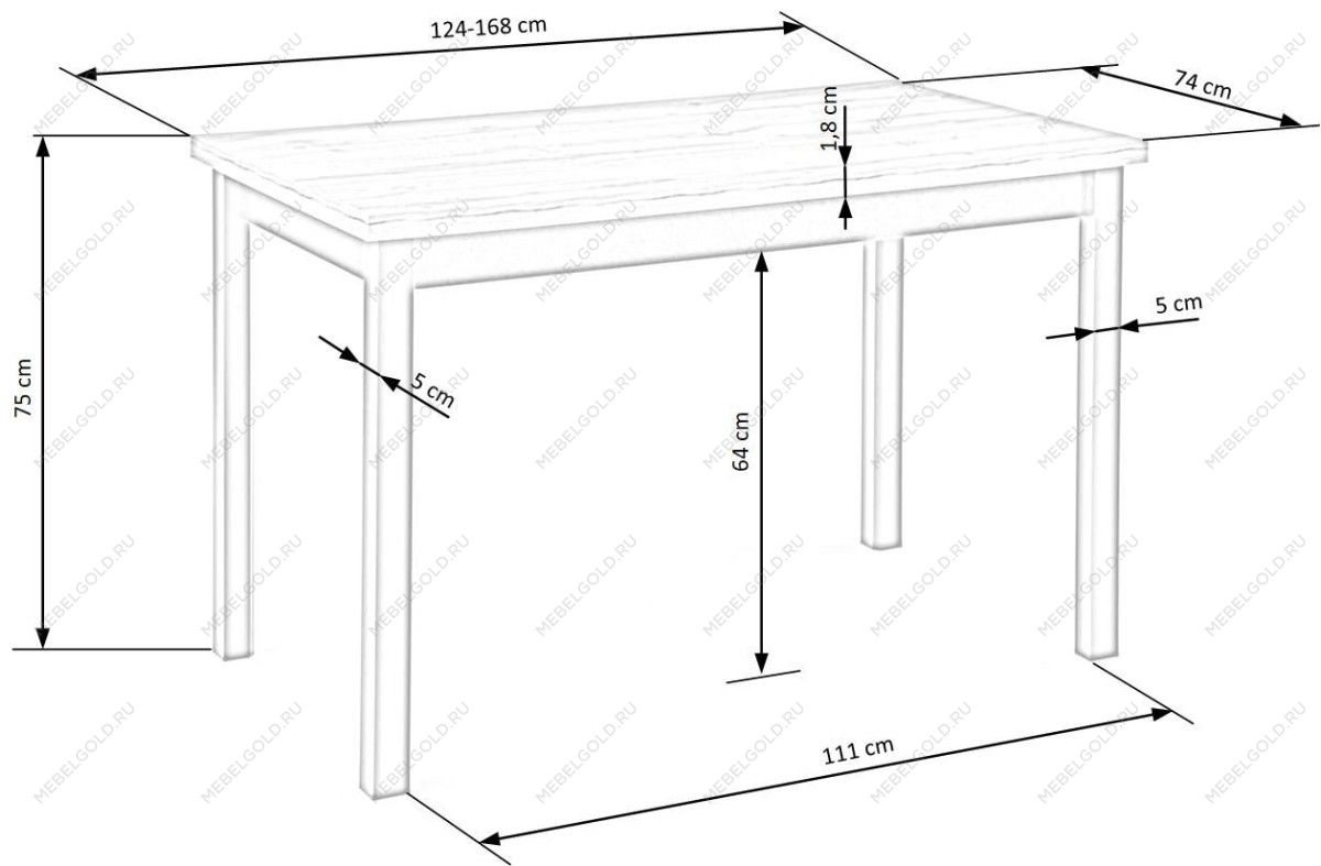 Стол обеденный Halmar GREG раскладной (дуб вотан/черный) | изображение 11