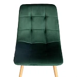 Стул CHILLY (mod. 7094-1), вельвет/металл, 44,5х52,5х86 см, dark green (темно-зеленый) HLR57 / натуральный | изображение 5