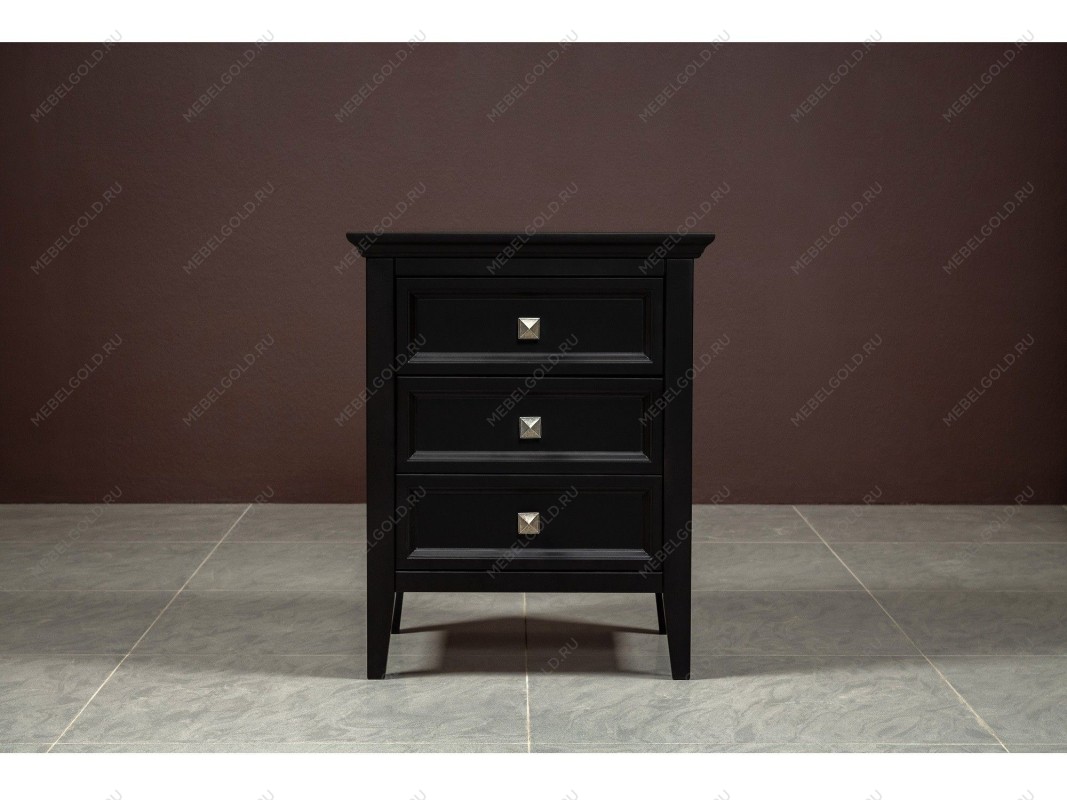 Тумба прикроватная 3 ящика Manhattan (Черный) | изображение 2