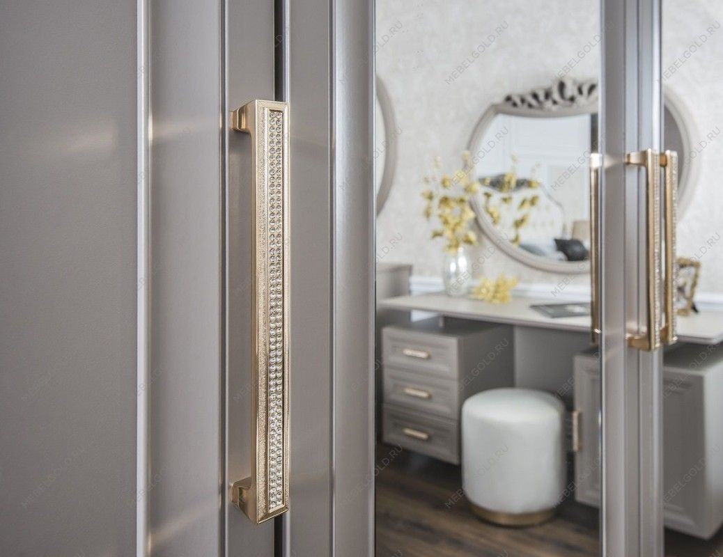 Шкаф Мокко 3-дверный с зеркалом серый камень | изображение 2