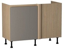 Стол под мойку угловой СМУ-120 левый, Женева (1154*534*870) Дуб Палермо/Серый камень , 22031