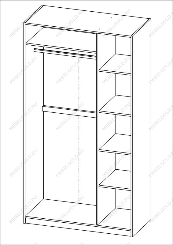 ПЕГАС Шкаф ИКЕА / IKEA 3 двери сборные сонома | изображение 3