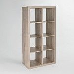 КАЛЛАКС / ФОРА Стеллаж ИКЕА / IKEA 8, прямоуголной формы с двумя рядами ячеек, тамбурат, дуб беленый | изображение 1