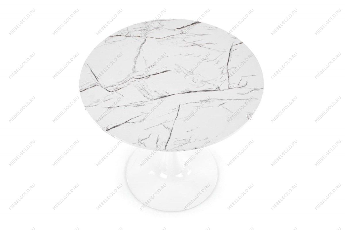 Стол обеденный Halmar DENVER (белый мрамор/белый) | изображение 1