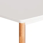 Стол обеденный Claire квадратный, столешница МДФ, опоры дерево гевея, белый / натуральное дерево, 80 x 80 x 75см | изображение 3