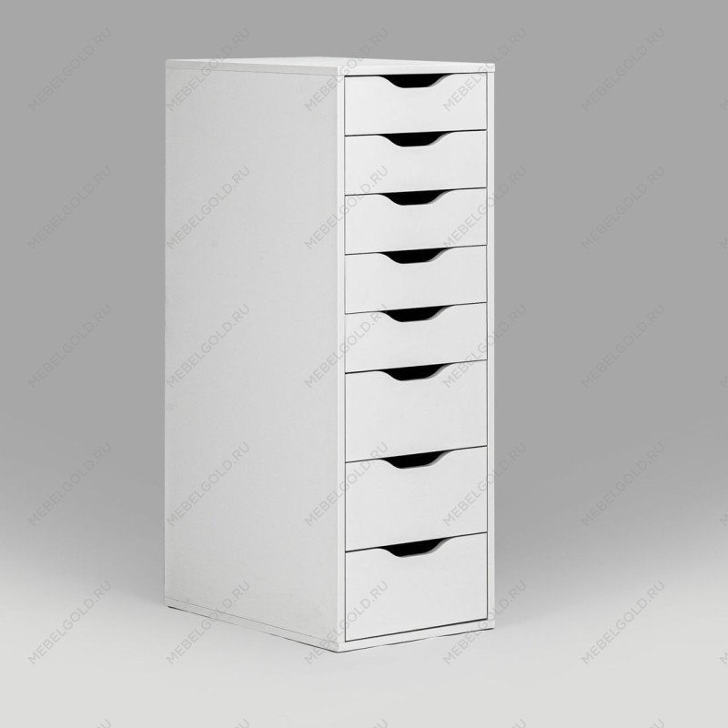 ИНГАР комод ИКЕА / IKEA белый высокий с выдвижными ящиками | изображение 1