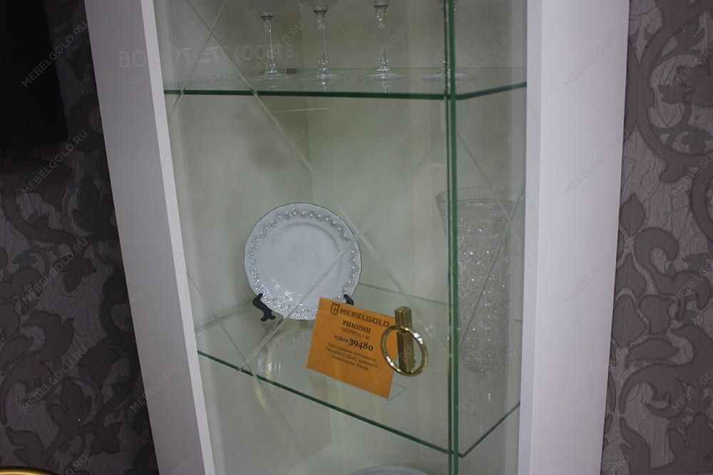 Лобня - Тумба под телевизор (2 двери и 2 фасада) Римини СОЛО (белый золото) РМТ-3 (s) | изображение 5