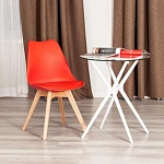 Стул TULIP (mod. 73-1), дерево/пластик/экокожа, 47,5x55x80 см, Красный (Red) | изображение 9