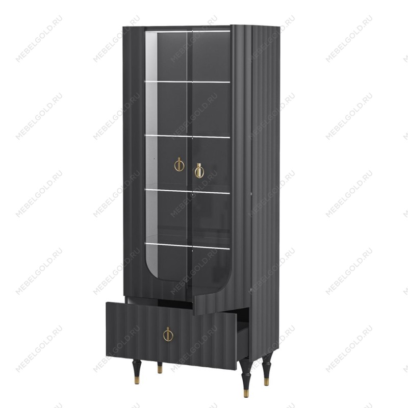 Шкаф комбинированный Лоренсо Графит МН-043-25 | изображение 1