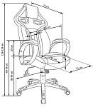 Кресло компьютерное Halmar HONOR (черно-красный) | изображение 2