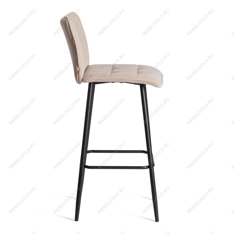 Барный стул Bari/Бари, велюр, бежевый, 7, 45х56х110 см | изображение 1