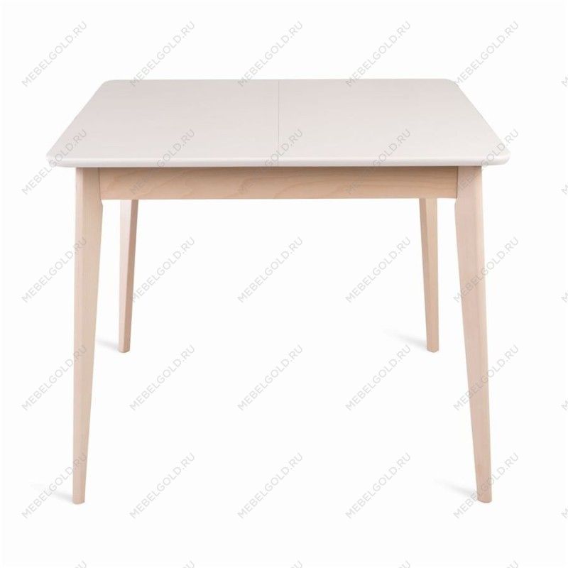 Стол Рэй-0090 (беленый дуб/белая эмаль) Квадратный