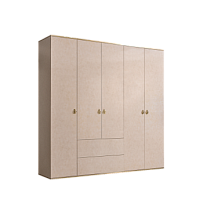 Шкаф 5-ти дверный с ящиками Римини (Латте/Золото) РМШ2/51