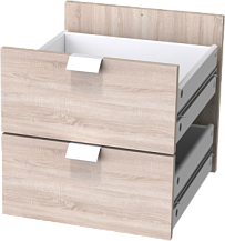 КАЛЛАКС / ФОРА Дверца 4.3 с задней стенкой в комплекте для открытого стеллажа, цвет дуб беленый