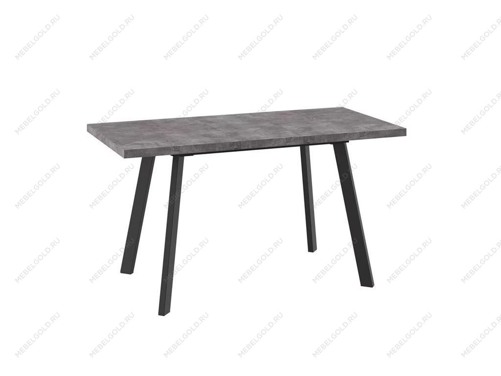 Стол раздвижной Бьерн-110 (Дымчатая керамика/Чёрный) 110(142)х70 | изображение 1