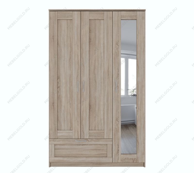 БРИМНЭС / СИРИУС Шкаф ИКЕА / IKEA комбинированный 3 двери и 1 ящик сонома | изображение 1