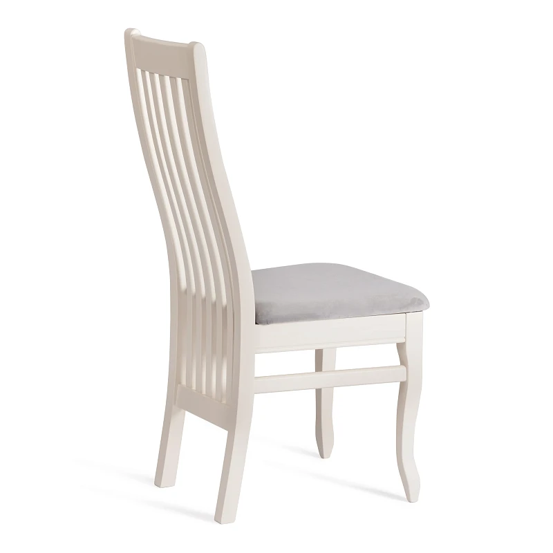 Стул DOLCE мягкое сидение, бук, 40х46х100см, ivory white, велюр Tenerife Ultimate grey | изображение 2