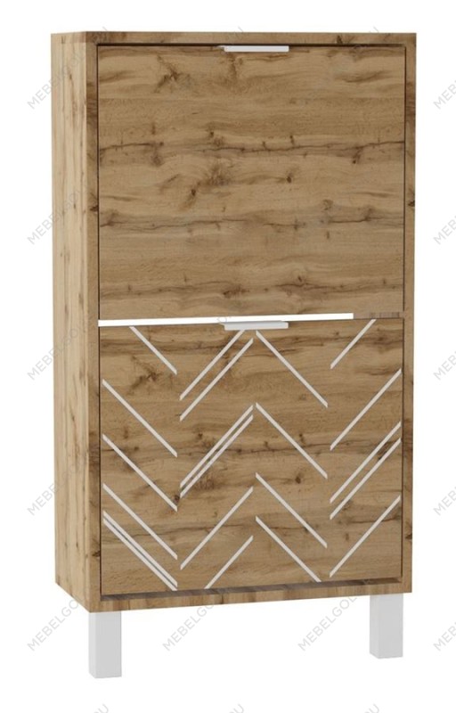 Тумба для обуви Хигс (Дуб вотан/Белый)