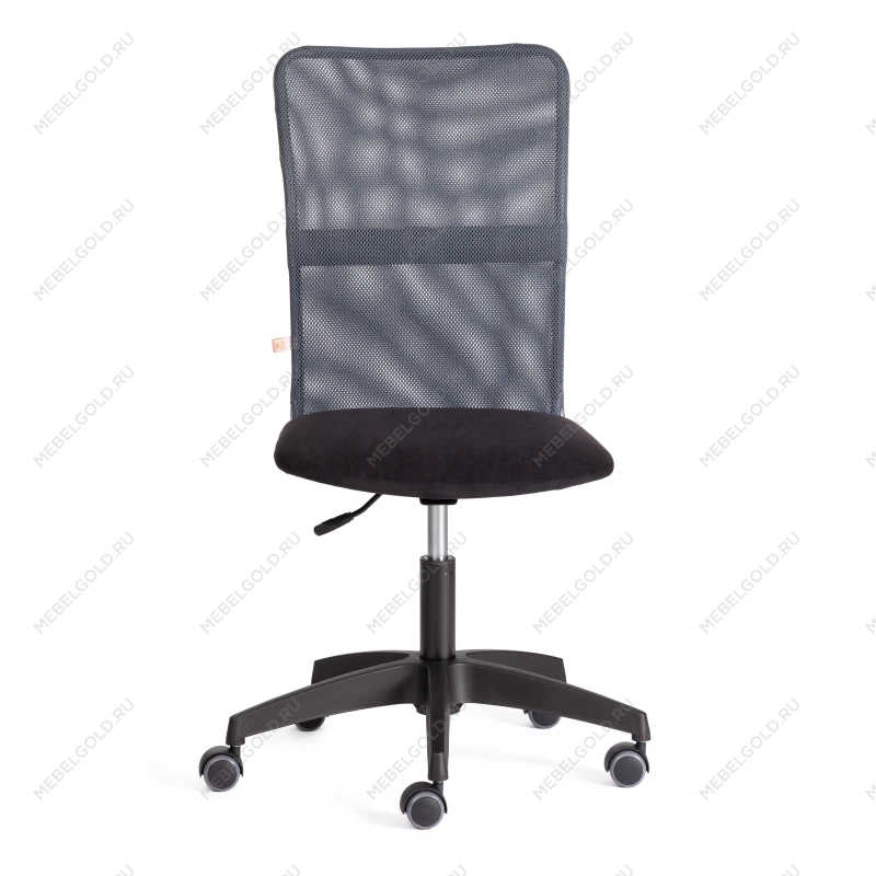 Кресло START, флок/ткань, черный/серый, 35/W-12 | изображение 3