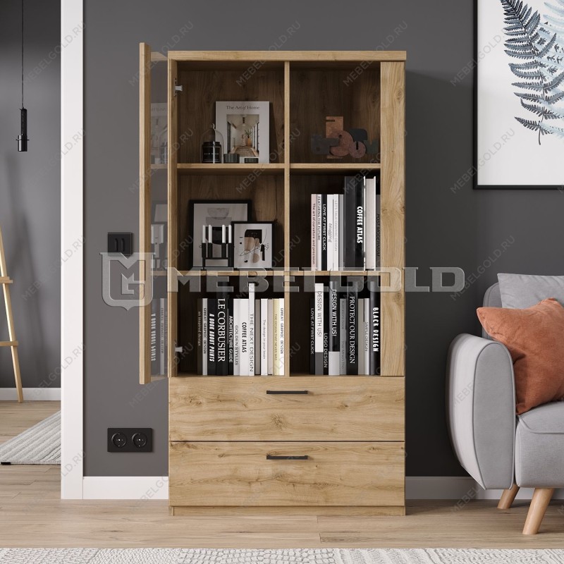 Шкаф с витриной Дорсет 1V2S3N | изображение 3