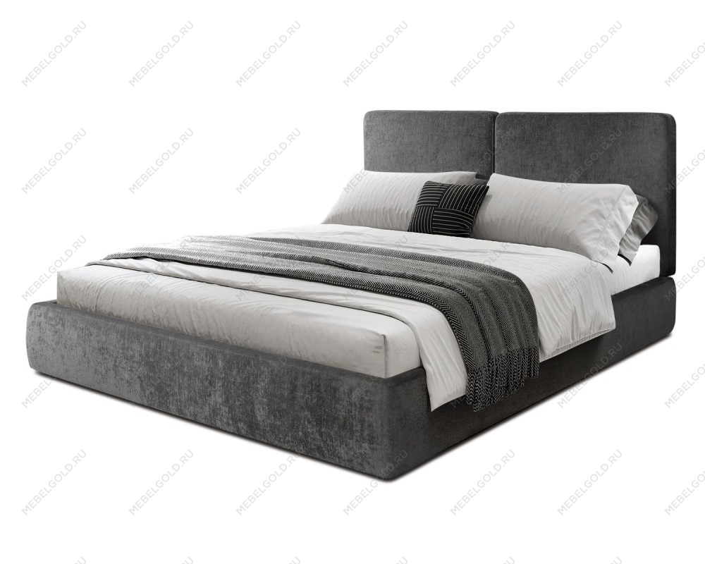 Кровать Natura 1.6 м, с подъемным механизмом Шенилл (Monblan) 525, НТКР-1[3]