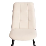 Стул обеденный Asti, TREND, велюр, молочный/черный, 4, 50х55х93 | изображение 5