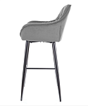 Барный стул Signal CHERRY H-1 VELVET (серый/черный) | изображение 2