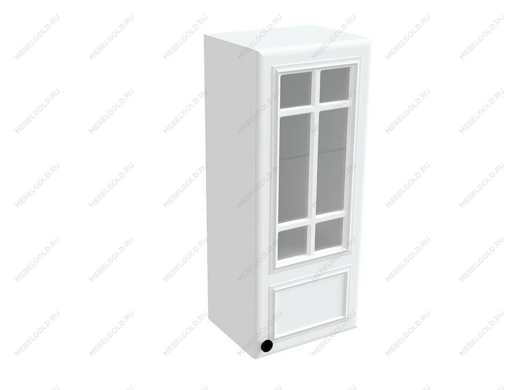 Шкаф со стеклом ШСТ-40, Бьянка (400*320*960) Белый, 21131