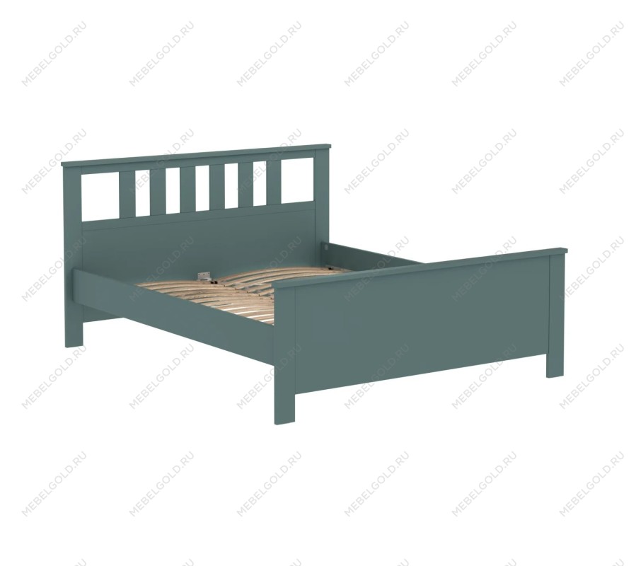САГА кровать двойная 160х200 темно-бирюзовая | изображение 2