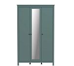 САГА шкаф 3 двери с зеркалом темно-бирюзовый | изображение 1