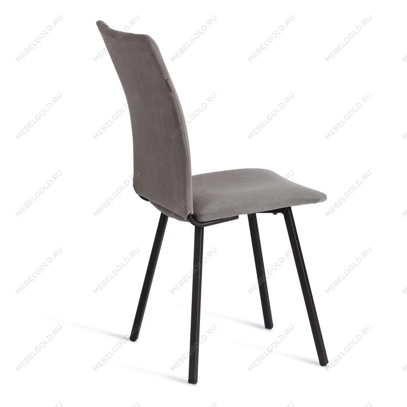 Стул обеденный La Rousse, флок, серый/черный, 29, 49х50х93 | изображение 3