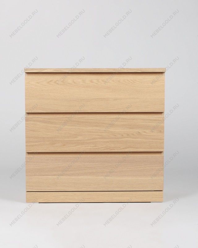 МАЛЬМ / VARMA Комод ИКЕА / IKEA 3, 80x78x40, шпон, беленый дуб | изображение 2