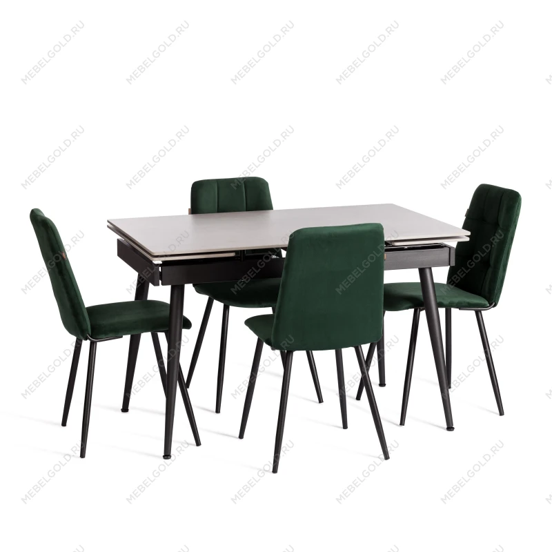 Стул обеденный Asti (2 шт. в упаковке), TREND, велюр, Deep Forest (изумруд), 50х55х93 | изображение 9