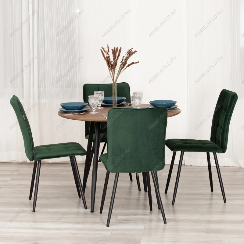 Стул обеденный Bari, LT, велюр, Deep Forest (изумруд), 41х55х89 см | изображение 15