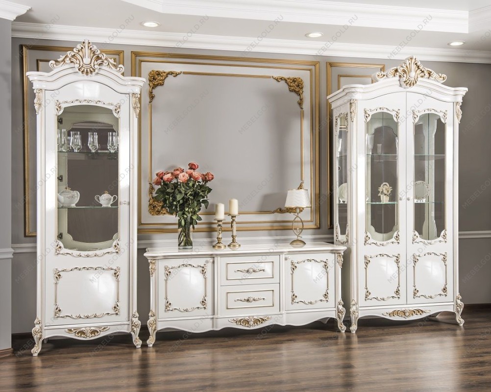 Витрина Флоренция 1-ств. белый глянец | изображение 3