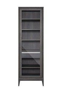 Витрина однодверная Сидней, дуб графит, левая