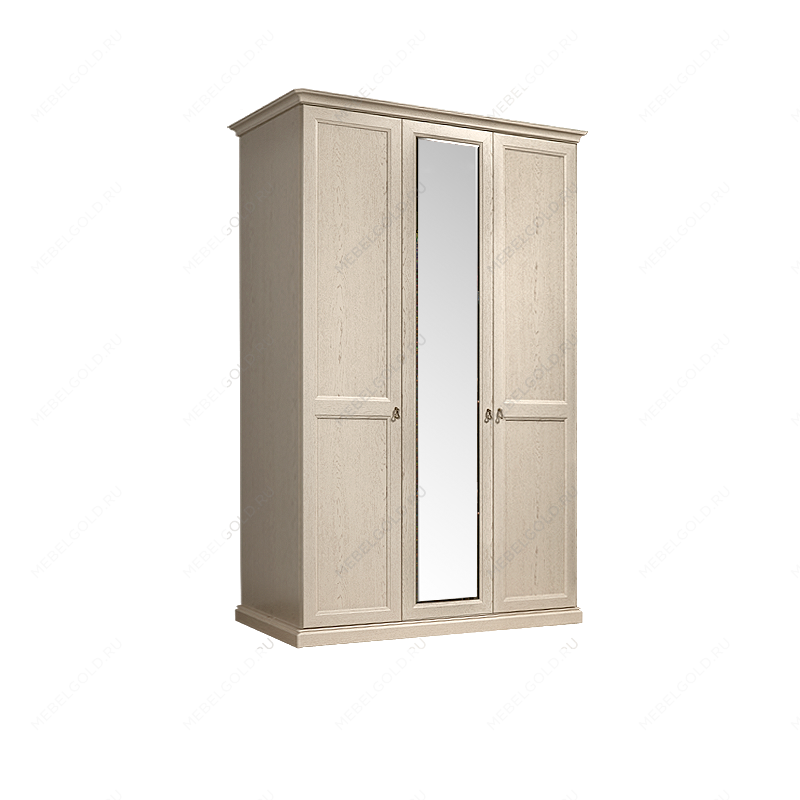 Шкаф 3-х дв. (с зеркалом) для платья и белья Венеция дуб седан ВНШ1/3