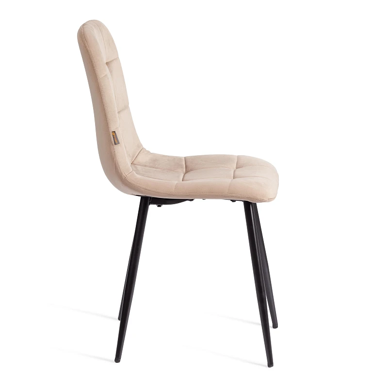 Стул CHILLY (mod. JSC-220), Велюр/металл, 44,5х52,5х88 см, Beige (бежевый) HLR8 / черный | изображение 1