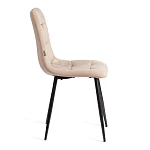 Стул CHILLY (mod. JSC-220), Велюр/металл, 44,5х52,5х88 см, Beige (бежевый) HLR8 / черный | изображение 1