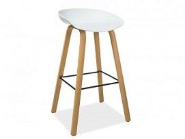 Барный стул Signal STING (белый/дуб)