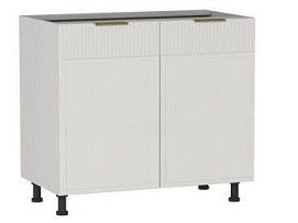 Стол 2-х дверный С-90, Берта (900*528*820) Экокожа Белый, 25310