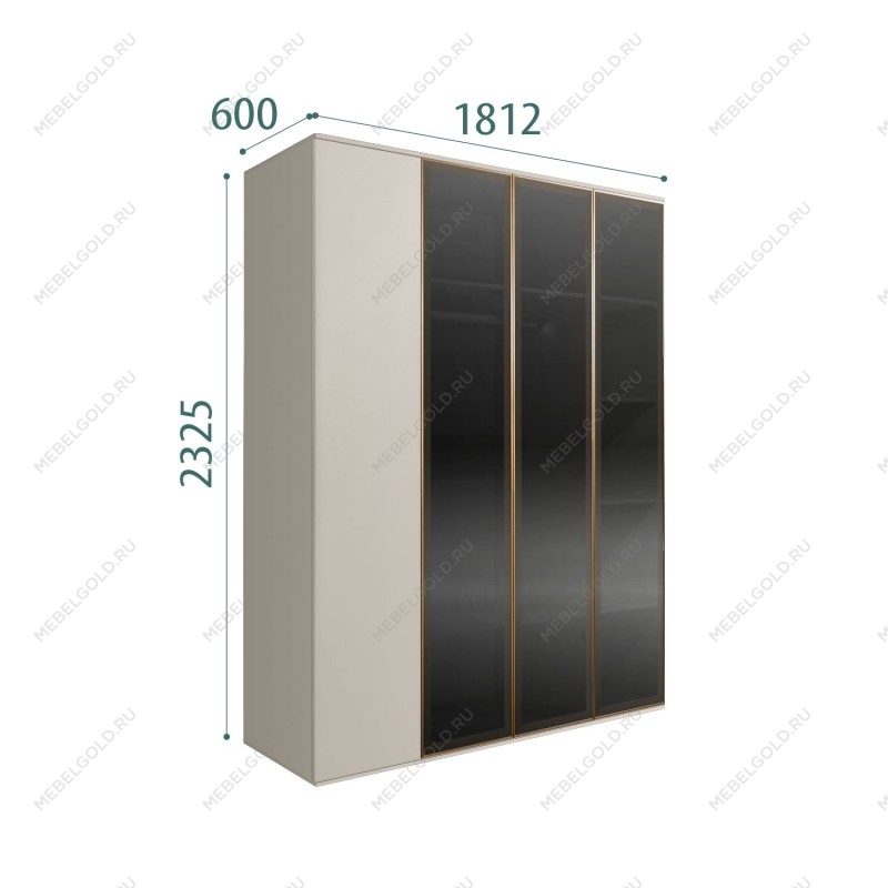 Шкаф 4-х дв. Bogemia Air (Шелк/Золото) БМШ2/4(3)