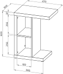 ЛАКК / ЭНКЕЛЬ Приставной стол ИКЕА / IKEA Т, тамбурат, дуб беленый | изображение 3