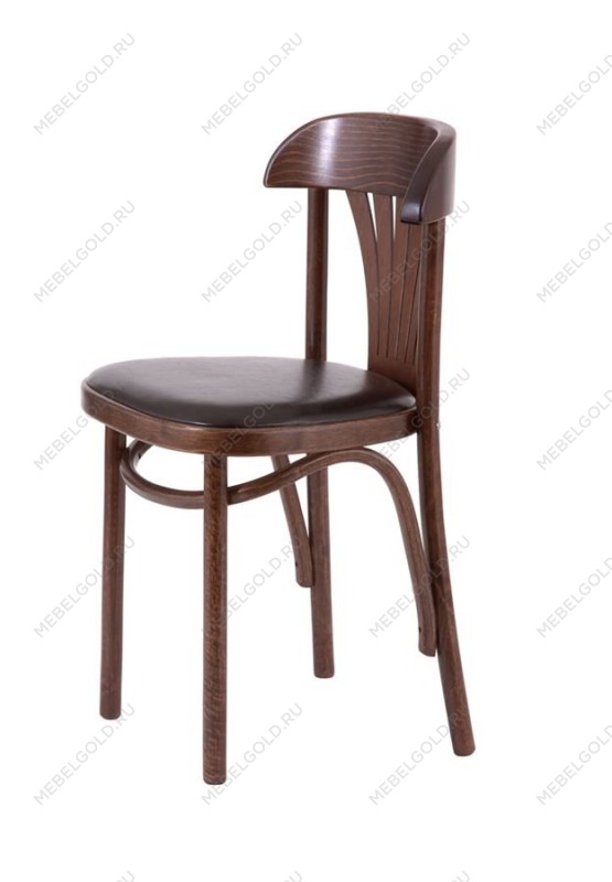 Стул Амега Классик мягкий (Темный тон, экокожа коричневая) - Выставка Лобня | изображение 2