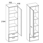 Шкаф Дорсет 1D2S | изображение 1