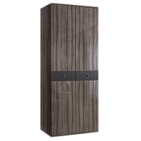 Шкаф 2-х дверный Римини СОЛО (Орех империя/Серебро) РМШ2/2(s)